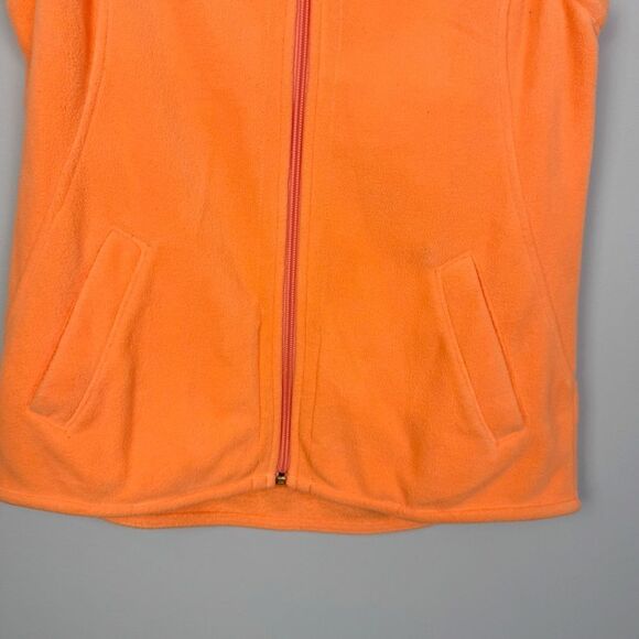 LILLY PULITZER | Orange Fleece Full Zip Front Sleeveless Vest Women’s Size Small - Picture 5 of 7